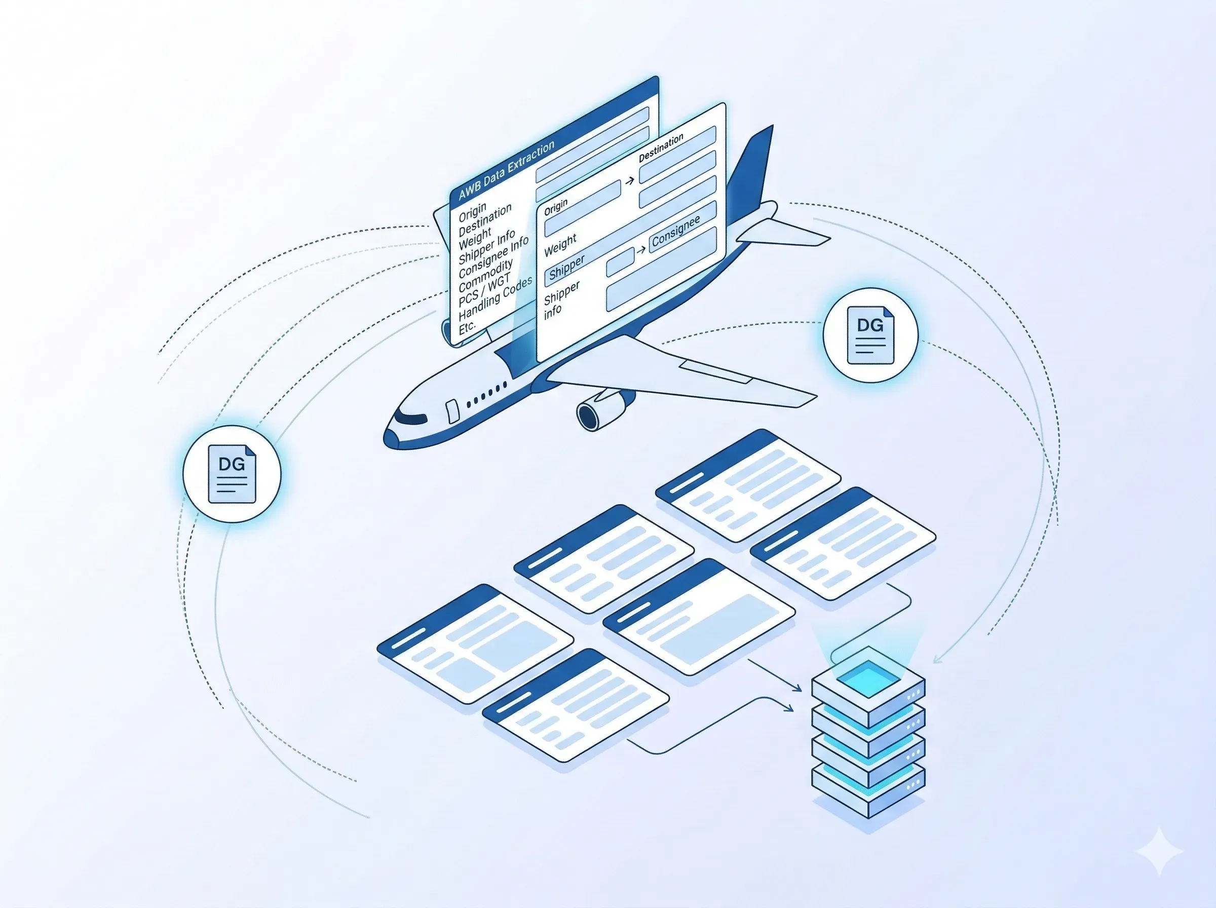 Air freight automation system with AI-powered shipment processing