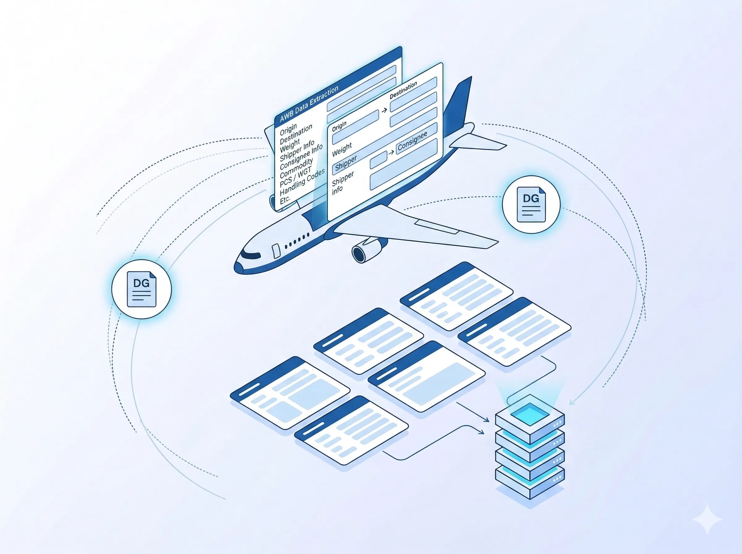 Air freight automation system with AI-powered shipment processing